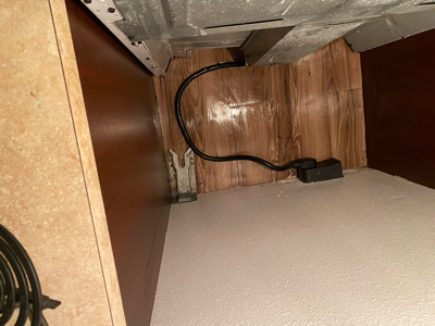 After — Under Kitchen Stove Cleanup